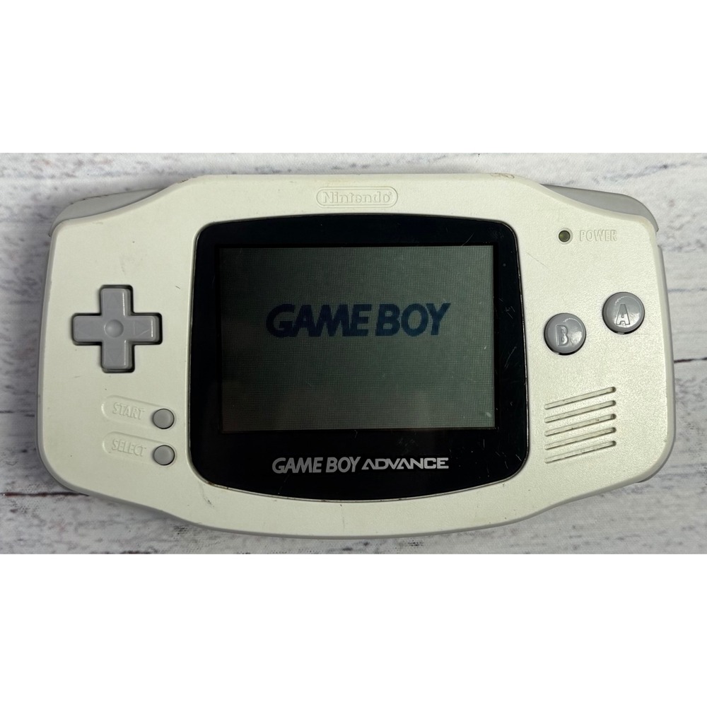 Nintendo Game Boy Advance White AGB-001 Console Super Mario Advance Bundle